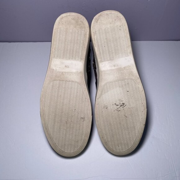 Kenneth Cole Suede Star Embellished Ankle Sneakers Side Zippers Casual Comfort - Picture 6 of 6